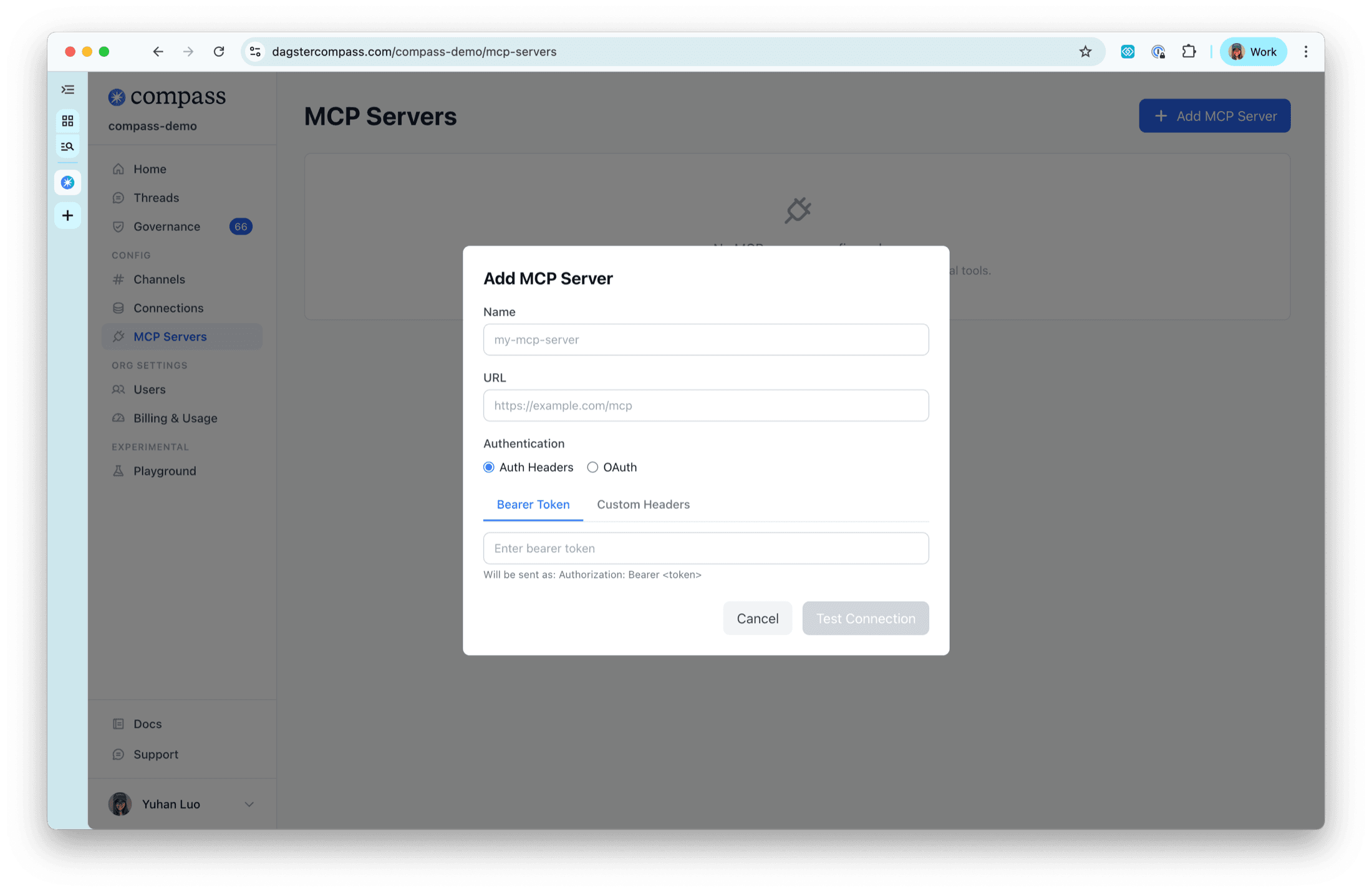 Add MCP Server dialog